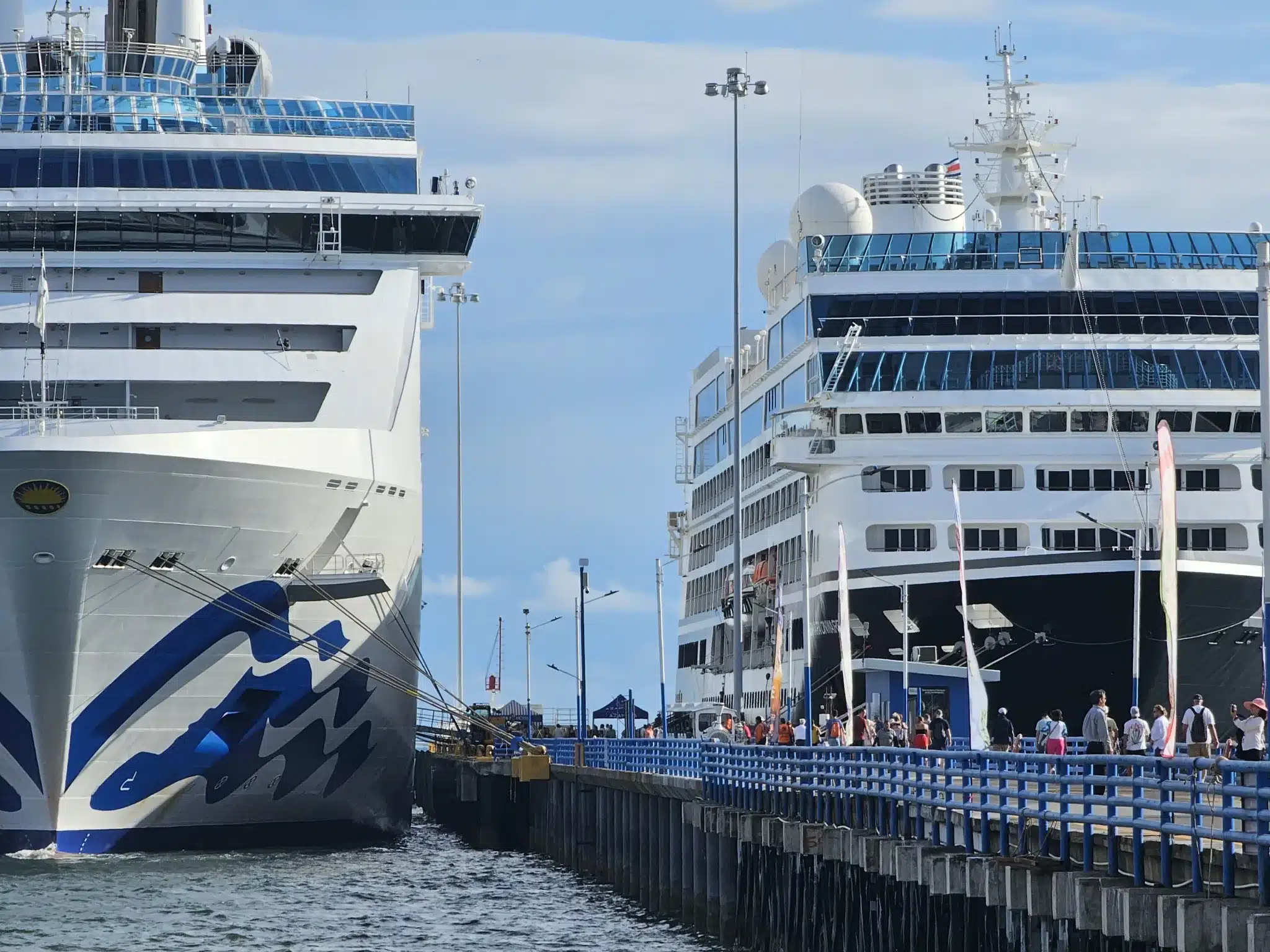 Puntarenas city highlights and return to the pier by approximately 06:00, including the waterfront, historic church, fish-market area and ferry zone as time allows.